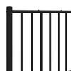 vidaXL Metal Replace Headboard Black 200 cm