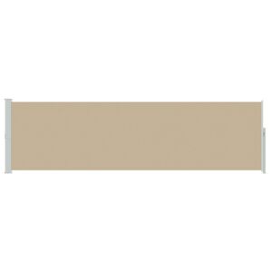 vidaXL Retractable Side Awning Beige 500 x 117 cm Polyester