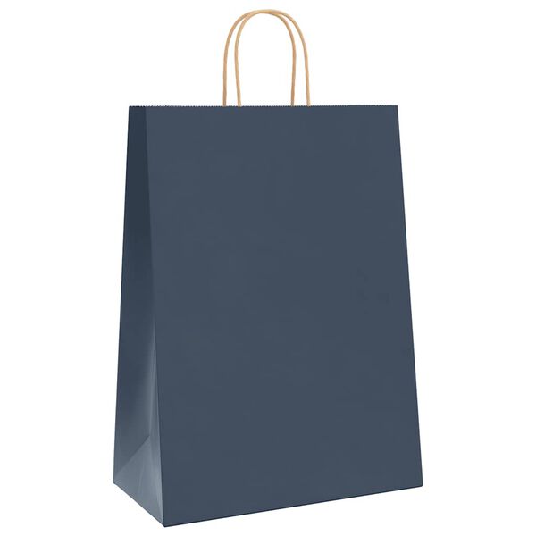 vidaXL Paper Bags 50 pcs with Handles Blue 32x17x44 cm