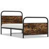 vidaXL Bed Frame Without Mattress 100x200 cm Smoked Oak Engineered Wood
