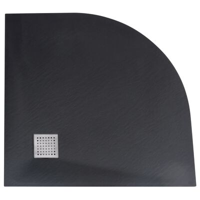vidaXL Shower Tray SMC Black 90x90 cm