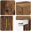 vidaXL Wall Mounted Cabinet Old Wood 34.5 x 34 x 90 cm Engineered Wood