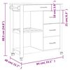 vidaXL Kitchen Trolley MONZA 84x40x88.5 cm Solid Wood Pine