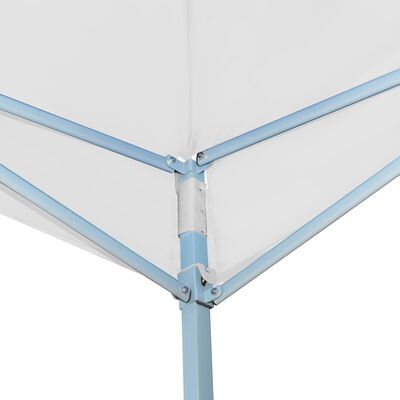 vidaXL Folding Gazebo with 2 Sidewalls 5x5 m White