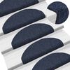vidaXL Stair Mats Self-adhesive 10 pcs 65x21x4 cm Blue Half Round Large