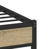 vidaXL Metal Bed Frame without Mattress Sonoma Oak 193x203 cm