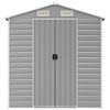 vidaXL Garden Shed Light Grey 191x385x198 cm Galvanised Steel