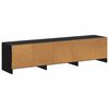vidaXL TV Cabinet with LED Black Oak 165 x 34 x 40 cm Engineered Wood