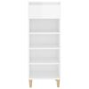 vidaXL Shoe Cabinet High Gloss White 40x36x105 cm Engineered Wood
