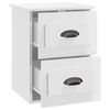 vidaXL Wall-mounted Bedside Cabinet High Gloss White 41.5x36x53cm