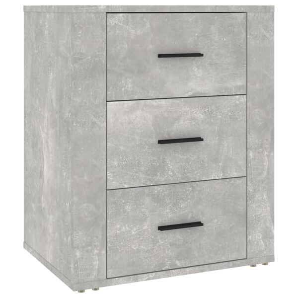 vidaXL Bedside Cabinet Concrete Grey 50x36x60 cm Engineered Wood