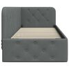 vidaXL Corner Bed Frame with Headboard Dark Grey 80 x 200 cm Fabric