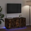 vidaXL TV Cabinet Smoked Oak 100 x 38 x 49 cm Engineered Wood