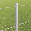 vidaXL Fence with Post Silver 1.2 x 25 m Steel