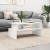 vidaXL Coffee Table High Gloss White 90x55x42.5 cm Engineered Wood