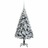 vidaXL Artificial Christmas Tree with 150 LEDs with Stand White 150 cm