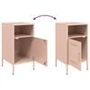 vidaXL Bedside Cabinet Pink 36x39x68 cm Steel