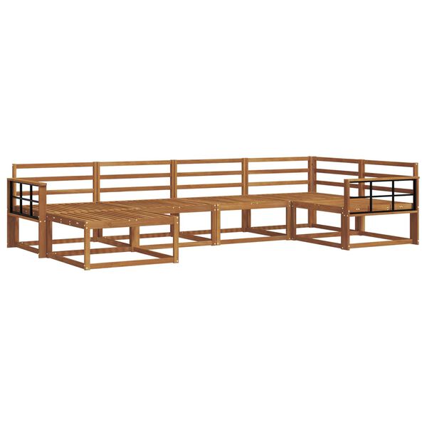vidaXL Outdoor Sofa Set 6 pcs Natural Solid Acacia Wood