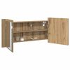vidaXL LED Mirror Cabinet Artisan Oak 100 x 12 x 45 cm Engineered Wood