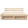 vidaXL Bed Frame with Headboard Brown 200 x 200 cm Solid Pine Wood