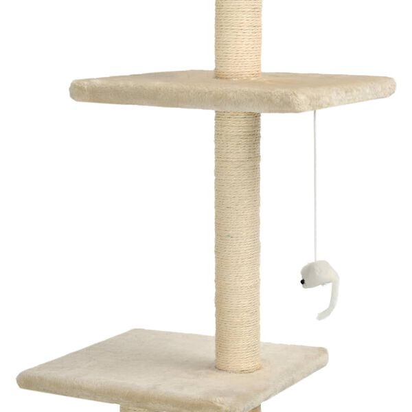vidaXL Cat Tree with Sisal Scratching Posts 260 cm Beige