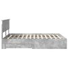 vidaXL Bed Frame Concrete Grey 140 x 190 cm Engineered Wood