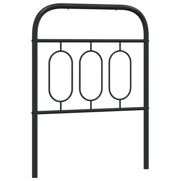 vidaXL Metal Replace Headboard Black 75 cm