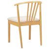 vidaXL Dining Chair 2 pcs Natural and Light Solid Rubberwood