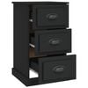vidaXL Bedside Cabinet Black 39x39x67 cm Engineered Wood
