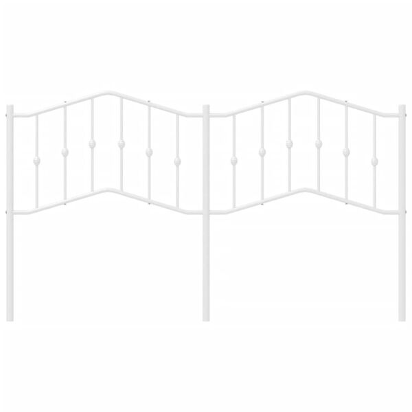 vidaXL Metal Replace Headboard White 160 cm