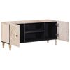 vidaXL TV Cabinet White 105 x 33.5 x 46 cm Solid Mango Wood