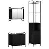 vidaXL Bathroom Cabinet Set 3 pcs Black Oak 40 x 36 x 200.5 cm