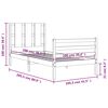 vidaXL Bed Frame without Mattress White 100x200 cm Solid Wood