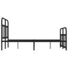 vidaXL Metal Bed Frame without Mattress with Footboard Black 120x190cm