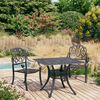 vidaXL 3 Piece Bistro Set Cast Aluminium Black
