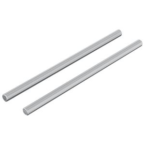 vidaXL Threaded Rod 2 pcs Silver 6 x 120 mm Steel