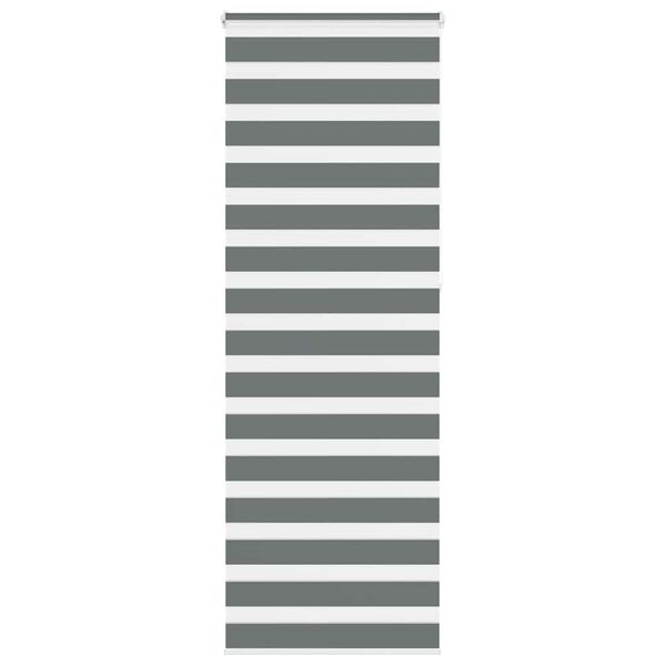 vidaXL Zebra Blind Dark Grey 90x230 cm Fabric Width 85.9 cm Polyester