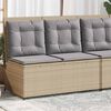 vidaXL Garden Bench Beige Poly Rattan