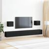 vidaXL TV Cabinet Set 7 pcs Black Oak 100 x 30 x 30 cm Engineered Wood