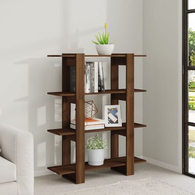 vidaXL Book Cabinet/Room Divider Brown Oak 100x30x123.5 cm