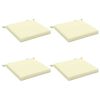 vidaXL 4-Piece Seat Cushions SOEST 4 pcs 100% Polyester Cream