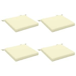 vidaXL 4-Piece Seat Cushions SOEST 4 pcs 100% Polyester Cream