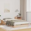 vidaXL Bed Frame Brown 100 x 200 cm Solid Pine Wood