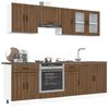 vidaXL 8 Piece Kitchen Cabinet Set Lucca Brown Oak Engineered Wood