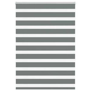 vidaXL Zebra Blind Dark Grey 105x150 cm Fabric Width 100.9 cm Polyester