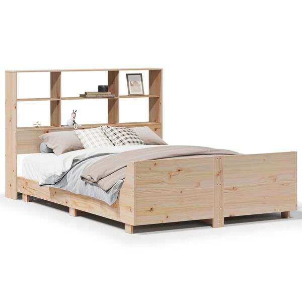 vidaXL Bed Frame without Mattress 150x200 cm King Size Solid Wood Pine