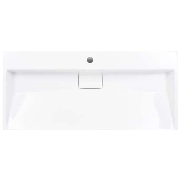 vidaXL Wash Basin 100x46x11 cm Mineral Cast/Marble Cast White