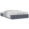 vidaXL Ottoman Bed Frame No Mattress Dark Grey Double Velvet