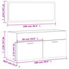 vidaXL Bathroom Cabinet with Mirror Sonoma Oak Engineered Wood