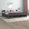 vidaXL Bed Frame without Mattress Dark Grey Solid Wood Pine 200x200 cm (322130+2x321990)